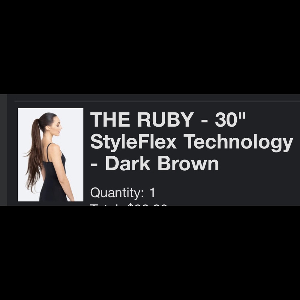 Prettyparty Dark Brown Style Flex hair extension ponytail